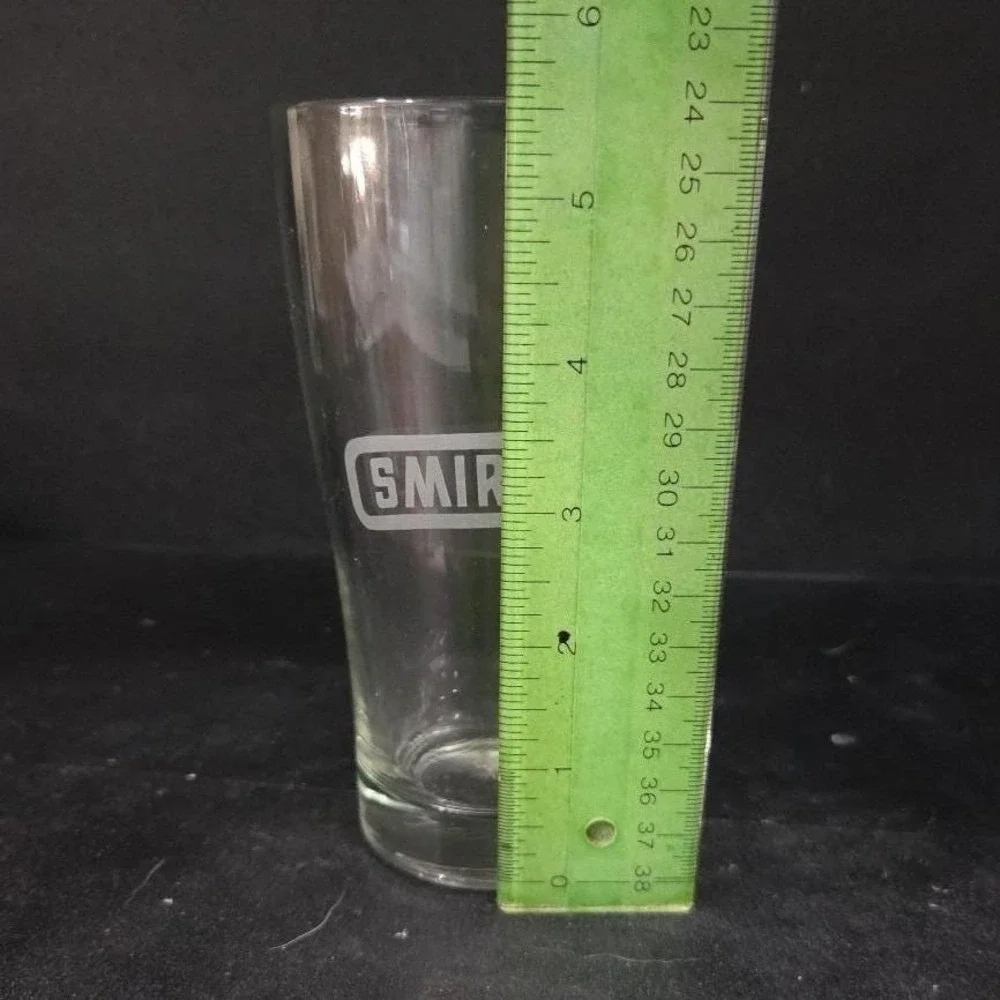 Smirnoff Vodka Logo Pint Glass, Clear Heavy Beer‎ Glass, Replacement Drinkware